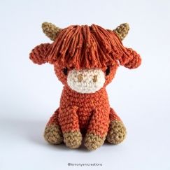 Highland Cow Amigurumi Cow Pattern, Cute Highland Cow, Amigurumi Cow, Shaggy Hair, 4mm Crochet Hook, Crochet Cow, Cow Pattern, Diy Crochet Projects, Crochet Kit