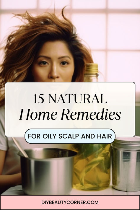 I'm excited to share with you 15 effective home remedies for managing oily scalp and hair using natural ingredients you can easily find in your kitchen. Oily Scalp Remedy Diy, Homemade Hair Mask For Oily Scalp, Diy Hair Mask For Oily Scalp, How To Help Oily Hair, Hair Mask For Oily Scalp, Oily Scalp Remedy, Prevent Oily Hair, Oily Hair Remedies, Apple Cider Vinegar Lemon