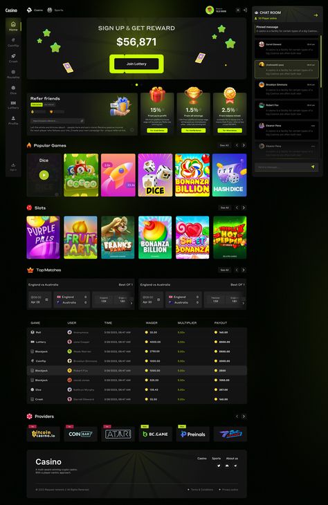 Casino Website Design, Casino Design, Webpage Layout, App Design Layout, Online Web Design, Card Ui, Digital Dashboard, Green Web, Ui Design Website