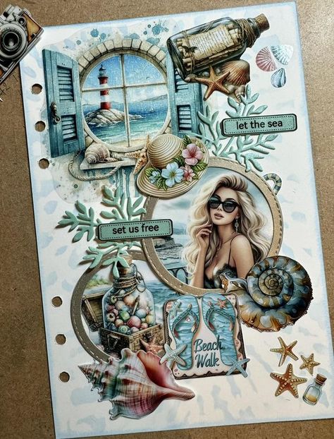 Free Beach, Beach Theme, Beach Walk, Summer Day, Art Journaling, Beach Themes, Spreads, Hot Summer, Summer Days