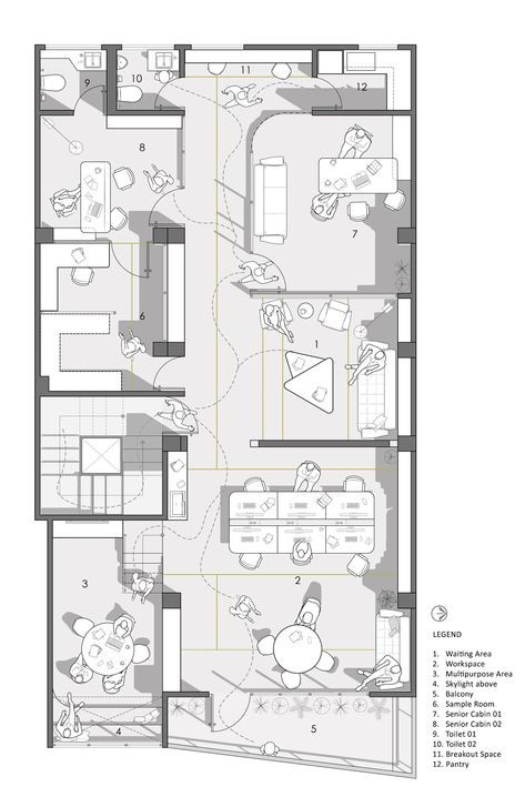 Architect Office Interior, Office Layout Plan, Open Office Design, Office Space Planning, Design Studio Workspace, Office Floor Plan, مركز ثقافي, Interior Architecture Drawing, Interior Design Plan