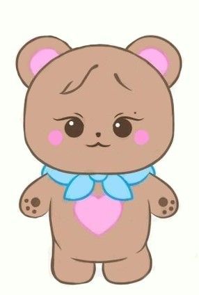 Chibi Doll Drawing, Blackpink Plush Doll, Blackpink Doll, Wallpaper Jennie, Cute Disney Characters, Jennie Wallpaper, Doll Drawing, Kpop Diy, Bear Stuffed Animal