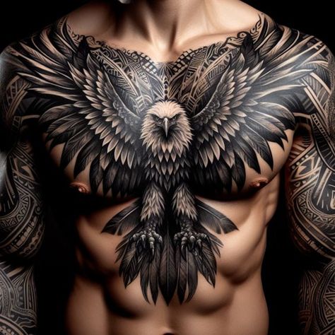 Capture the essence of freedom with these powerful eagle tattoo designs. Symbolizing strength and vision, let your ink take flight. 🦅 Bird Chest Piece Tattoo, Eagle Chest Tattoo Men, Eagle Tattoo On Back, Lore Idea, Eagle Tattoo Chest, Eagle Tattoo Men, Eagle Back Tattoo, Chest Tattoo Sketches, Eagle Tattoo Design