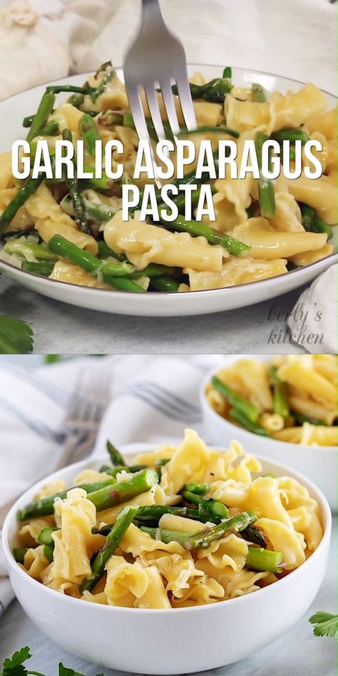 Meal Ideas With Asparagus, Asparagus Noodles Recipes, Asparagus With Pasta, Pasta With Asparagus And Mushrooms, Asparagus And Pasta Recipes, Recipes With Asparagus Dinners, Pasta And Asparagus Recipes, Pasta Asparagus Recipes, Garlic Asparagus Recipes