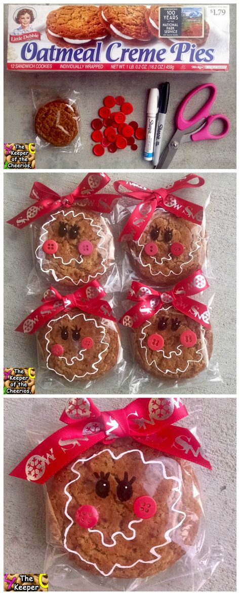 Cutest gingerbread cookies for a christmas treat! Use homemade cookies of course. Jul Kaka, Classroom Christmas, Classroom Treats, Christmas Gift Basket Ideas, Gift For Mom Christmas, Cupcakes Decorados, Christmas Treat, Christmas Gift For Mom, Gingerbread Girl