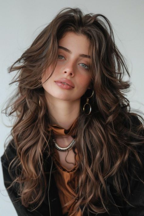 20 Chic Butterfly Haircut Ideas for a Fresh Look This Year Long Layered Hair Money Piece, Butterfly Wolf Haircut, Boho Shag Haircut, Butterfly Shag Haircut, Feathered Hairstyles Long, Mermaid Haircut, Fairy Haircut, Sand Hair, Curly Shag