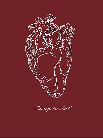 Courage Dear Heart, Heart Poster, Cs Lewis, Anatomical Heart, Heart Stickers, Heart Wallpaper, Heart On, Sale Poster, Photographic Print