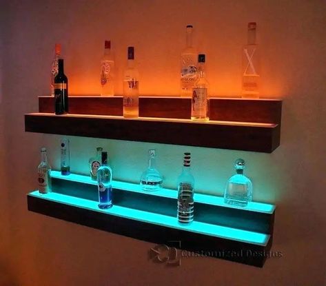 Liquor Shelves, Wall Bar Shelf, Liquor Display, Coastal Light Fixtures, Home Shelves Ideas, Glass Shelves In Bathroom, Liquor Shelf, Glass Shelves Kitchen, Wall Mounted Bar