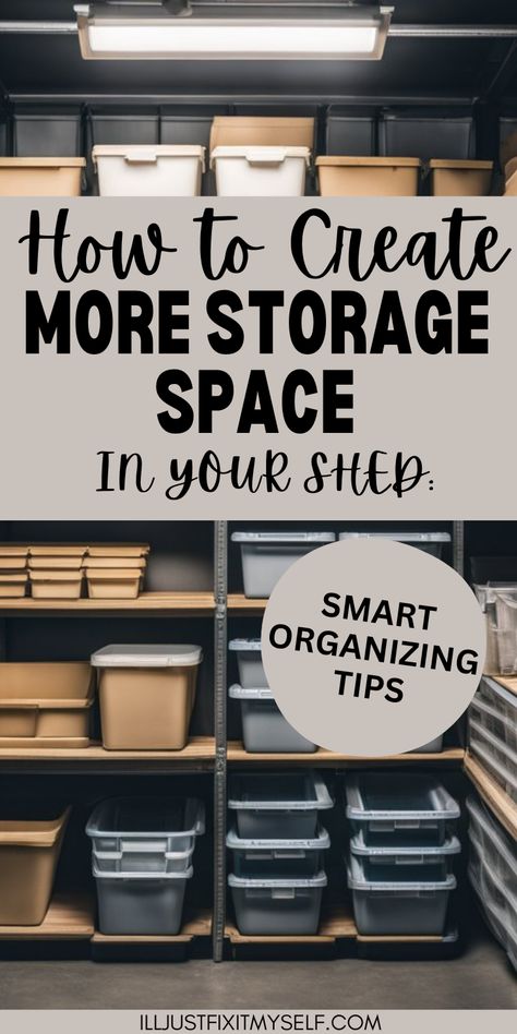 A well-utilized corner storage space in a shed Organizing Shed Ideas, Tool Storage Ideas Small Spaces, Small Shed Storage, Small Shed Organization Ideas, Tool Cupboard, Shed Storage Solutions, Shed Organization Ideas, Diy Crafts To Sell On Etsy, Small Shed