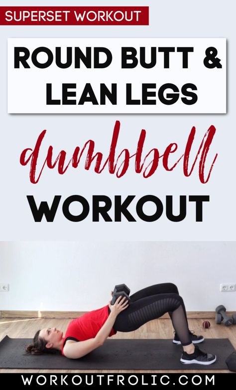 Keeping it simple but effective - at-home dumbbell workout, consisting of only 5 exercises that will strengthen and sculpt your legs and glutes! Lower Body Dumbbell Exercises, Dumbbell Workout Legs For Women, Dumbbell Leg And Glute Workout, Leg And Glute Workouts Dumbell, Dumbbell Glute Exercises, Lower Body Workout At Home Dumbbell, Dumbbell Leg Workout For Women, Leg Workout Dumbell, Leg Dumbbell Workout