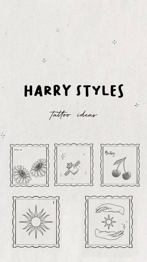 #harrystyles #harrystylestattoos #hslot #loveontour #tattoodesigns Harry Styles Inspired Tattoos, Present Drawing, Hslot Outfit Ideas, Harry Tattoos, Harry Styles Tattoos, Petite Tattoos, Cute Piercings, Sleeves Ideas, Dream Tattoos