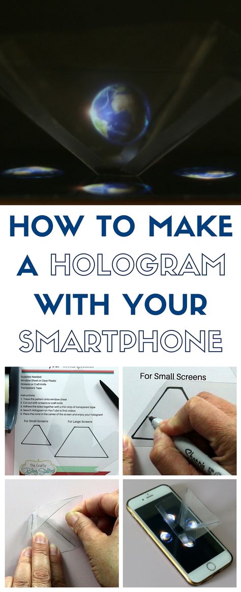 Learn how to make a hologram with your smartphone. Use this hologram projector tutorial and YouTube videos for amazing results. Hologram Phone, Spy Gear, Diy Gadgets, Diy Tech, Friends Diy, Tech Toys, Diy Bricolage, Diy Craft Tutorials, Spy Gadgets