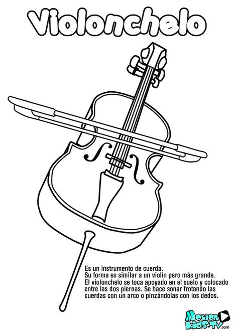 Pintas instrumentos musica VIOLONCHELO, recursos educativos musica Prayer For My Family, Instruments Music, Learn Violin, Violin Lessons, Unicorn Coloring, Music Coloring, 3d Printed Metal, Unicorn Coloring Pages, Bullet Journal Doodles