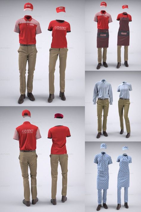 Food Service Uniforms and Retail Uniforms Mock-Up, #Mock, #SPONSORED, #Retail, #Uniforms, #Service, #Food, #ad Fast Food Uniform, Food Ad, Staff Uniforms, Owl Logo, Uniform Design, Figure Drawing Reference, Food Service, Food Truck, Mock Up