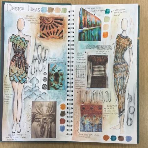 Research Sketchbook, Fashion Sketchbook Inspiration, Book Portfolio, Fashion Portfolio Layout, Sketchbook Layout, Textiles Sketchbook, A Level Textiles, Gcse Art Sketchbook, A Level Art Sketchbook