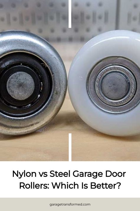 Nylon vs Steel Garage Door Rollers: Which Is Better? Steel Garage Door, Garage Door Rollers, Garage Door Maintenance, Steel Garage Doors, Steel Garage, Overhead Door, Which Is Better, Stop Working, Steel Design