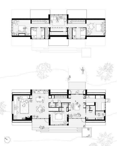 Gallery of A Frame Ski Lodge / Måns Tham Arkitektkontor - 16 Lodge Floor Plans, Lodge Plans, Lodges Design, Plans Architecture, Hotel Plan, Modern Mountain Home, Architectural Floor Plans, Apartment Floor Plans, Home Design Floor Plans