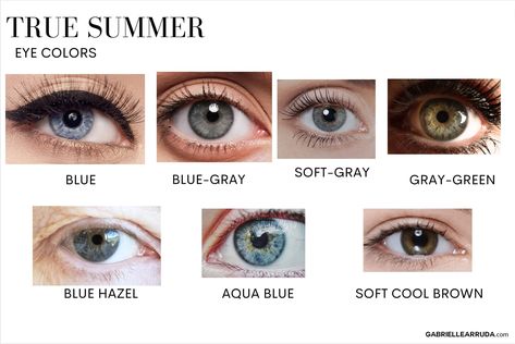 True Summer Hair, True Summer Colors, Summer Seasonal Color Analysis, True Summer Makeup, Color Analysis Summer, Summer Skin Tone, Cool Summer Palette, Seasonal Color Palette, Soft Summer Palette