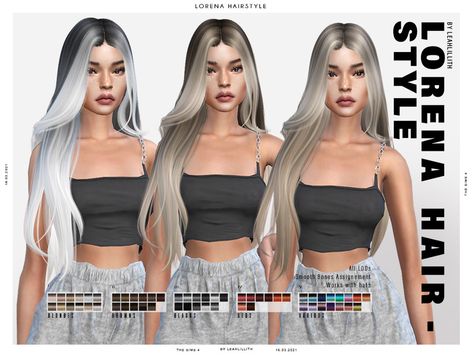 Leah Lillith's LeahLillith Lorena Hairstyle Alpha Sims, Sims 4 Mac, Sim4 Cc, Download Sims, Mods Sims 4, The Sims 4 Cabelos, Sims 4 Black Hair, Mod Hair, The Sims 4 Skin