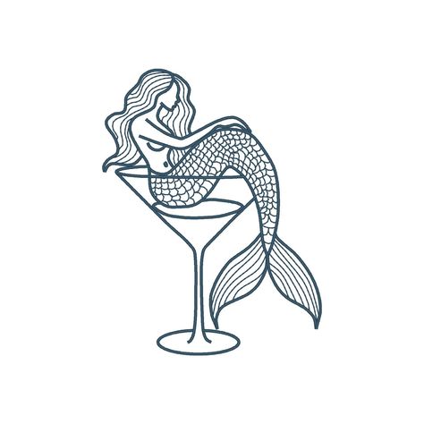 Mermaid Embroidery Design, Mermaid & Cocktail Embroidery Design, Summer Embroidery Design, Mermaid Embroidery File Cocktail Embroidery, Mermaid Embroidery Designs, Mermaid Cocktail, Mermaid Embroidery, Summer Embroidery, Mermaid Print, Embroidery Software, Free Embroidery Designs, Digital Embroidery