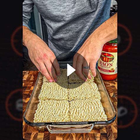 Ramen Lasagna Is A Game Changer! Ramon Noodles Lasagna Recipes, Ramen Noodle Pizza Crust, Ramen Noodles Lasagna, Ramen Lasagna With Pepperoni, Roman Noodle Lasagna, Ramen Noodle Spaghetti, Lasagna With Ramen Noodles, Ramen Lasagna Recipe Easy, Ramon Noodles Lasagna