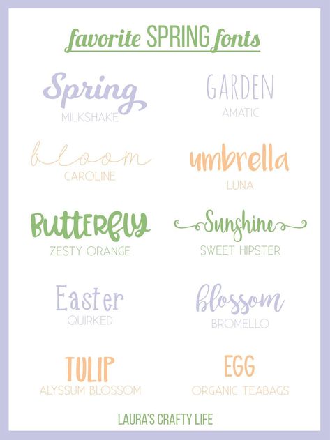 Spring Fonts. A list of my favorite spring fonts to use for Easter and spring projects. Many of these you can use for commercial use. Spring Typography, Calligraphy Strokes, Garden Font, Practice Calligraphy, Easter Fonts, Spring Font, Summer Font, Font Pack, Feminine Fonts