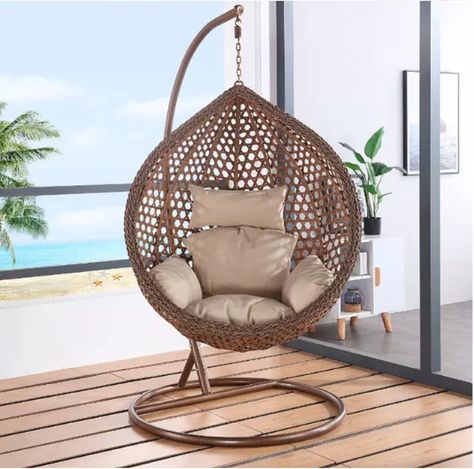 Check out this product on Alibaba App Outdoor single seat rattan hanging swing egg chair outdoor furniture Rattan Hanging Chair, Kursi Outdoor, Macrame Hanging Chair, Chair Rattan, Basket Chair, Swing Chair Outdoor, Hanging Chair Outdoor, Patio Swing, Indoor Chairs