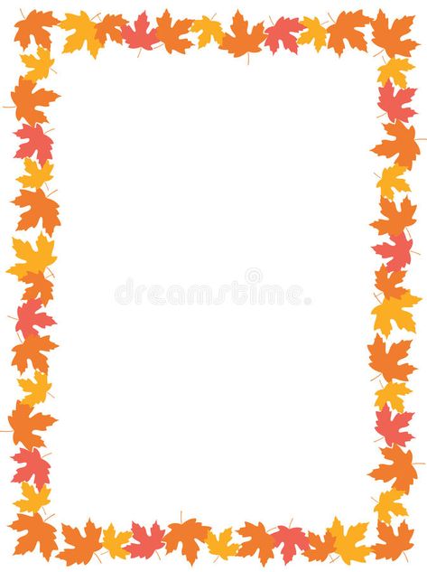 Autumn Leaves [maple] Border royalty free illustration Falling Background, Autumn Border, Autumn Frame, Birthday Graphic, Free Printable Stationery, Leaves Falling, Fitness Logos, Leaf Border, Fall Background