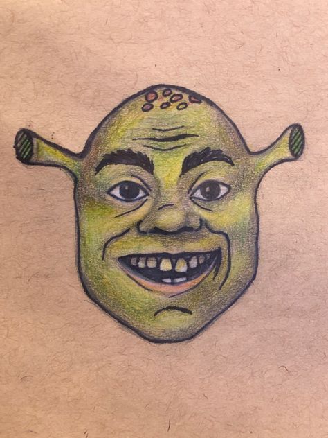 Quick lil shrek doodle coloured in Shrek Doodle, Coloured Pencil Art, Doodle Coloring, Color Pencil Art, Shrek, Pencil Art, Colored Pencils, Watercolor Paintings, Doodles