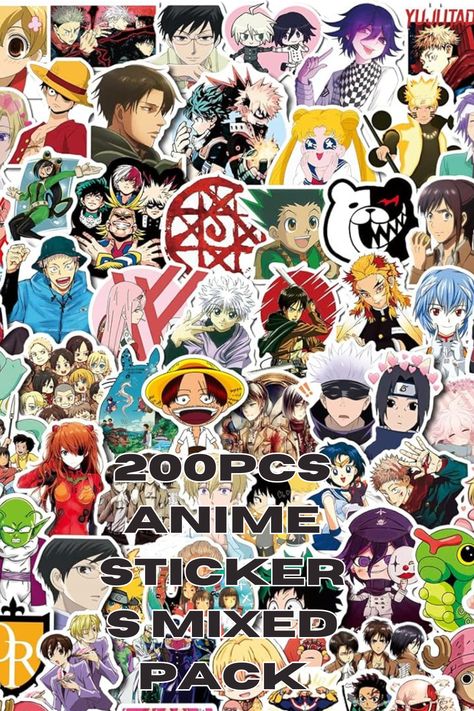 200PCS Anime Stickers Mixed Pack under $10 All Animes #Anime #Stickers Manga Stickers, Macbook Laptop, Anime Stickers, All Anime, Stickers Packs, Macbook, Water Bottles, Vinyl Decals, Vinyl Sticker