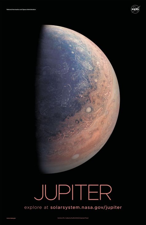 ♃ JUPITER ♃ - the fifth planet from our Sun is, by far, the largest planet in the Solar System – more than twice as massive as all the other planets combined. Explore Jupiter in depth at Planeta Jupiter, Nasa Jupiter, Nasa Planets, Nasa Solar System, Tata Surya, Jupiter Planet, Space Solar System, Solar System Poster, Pic Pic