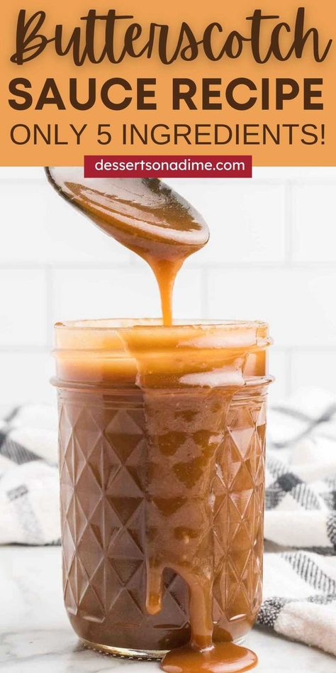 Butterscotch Sauce Recipe, How To Make Butterscotch, Butterscotch Sauce Recipes, Homemade Butterscotch, Butterscotch Recipes, Butterscotch Ice Cream, Butterscotch Syrup, Ice Cream Sauce, Butterscotch Sauce