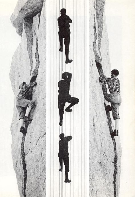 Climbing Magazine, People Climbing, Climbing Photography, Vintage Climbing, Climbing Art, Climbing Mountains, The Solar System, Type Posters, Male Figure