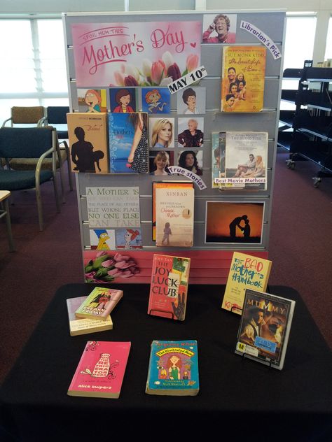 Mother's Day 2015 Mothers Day Library Display, School Library Activities, Mothers Day Book, Book Displays, Library Activities, Library Displays, Day Book, Book Display, Mothers Day Crafts