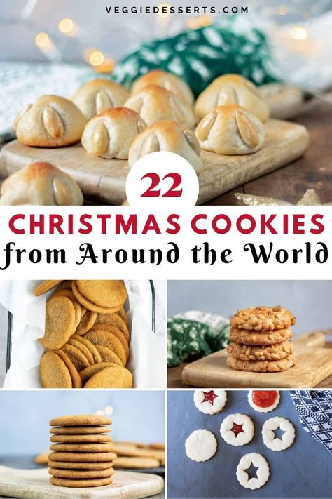 Cookies From Around The World, Veggie Desserts, Christmas Cookie Recipes Holiday, German Christmas Cookies, Traditional Christmas Cookies, French Cookies, Christmas Cookies Easy, Best Christmas Cookies, Holiday Cookie Recipes