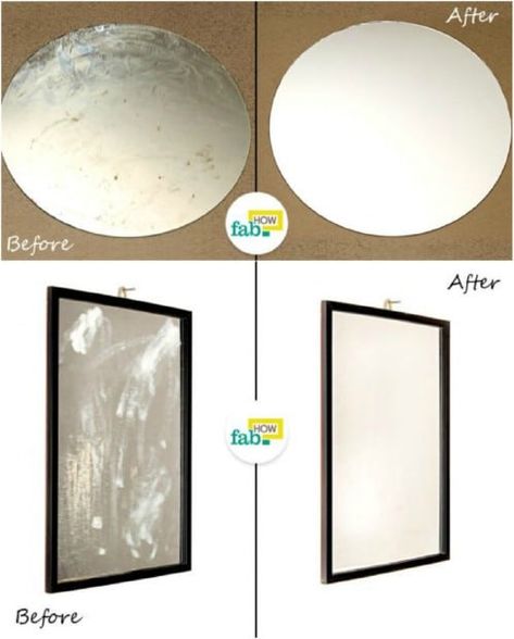 25 Restoration Hacks That Turn Old Outdated Items New Again - DIY & Crafts Mirror Restoration, Stained Mirror, Aged Mirror, Old Mirrors, Paint Repair, Old Bathroom, Old Mirror, Cleaning Tricks, How To Clean Mirrors