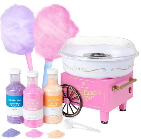 Nostalgia PCM305BUN Vintage Collection Hard & Sugar-Free Hard Candy Cotton Candy Maker Bonus Holiday Kit : Amazon.ca: Home Sugar Free Hard Candy, Cotton Candy Maker, Candy Maker, Candy Cotton, Disney Princess Toys, Princess Toys, Birthday List, Kids Room Design, Hard Candy