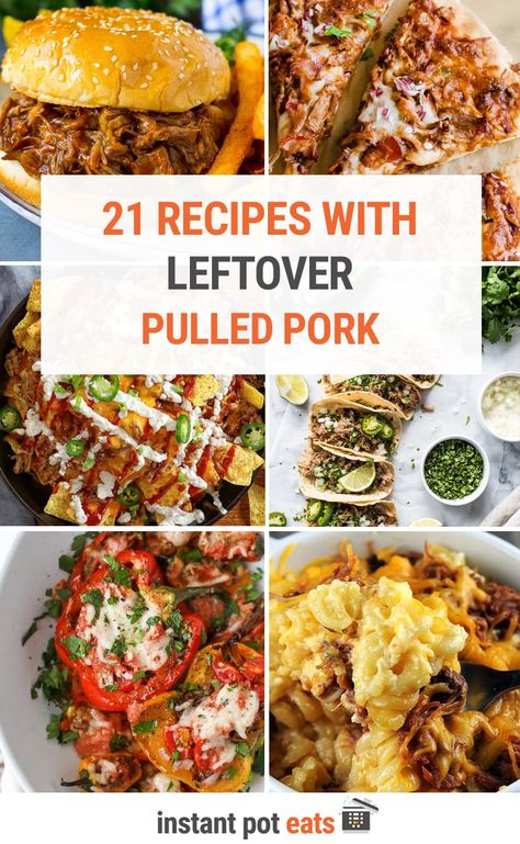 Leftover Barbecue Pulled Pork Recipes, Pulled Pork Party Food, Recipes That Use Shredded Pork, Bbq Pork Meals, Bbq Pulled Pork Meals, Meal Prep With Pulled Pork, Leftover Pulled Pork Ideas Keto, Pull Pork Pizza, Recipes With Leftover Bbq Pulled Pork