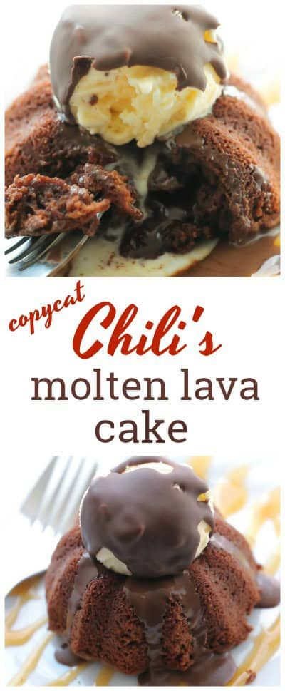 Copycat Chili's Molten Lava Cake Recipe Lava Cake Recipe Easy Microwave, Moulton Lava Cake Recipes, Chilis Molten Lava Cake Recipe, Simple Lava Cake Recipe, Homemade Lava Cake, Molton Lava Cake, Lava Cake Recipe Crock Pot, Brownie Lava Cake, Mini Lava Cakes