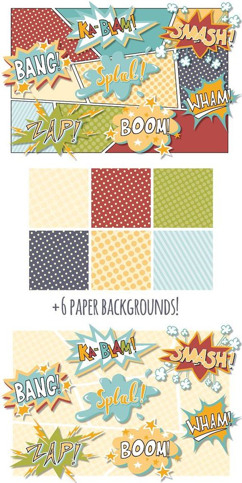 Comic Book Overlay For Edits, Comic Theme Poster, Comic Book Elements, Comic Book Yearbook Theme, Superhero Yearbook, Comic Poster Design, Comic Book Ideas, Comic Book Yearbook, Comic Elements