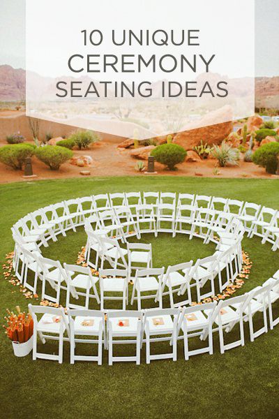 10 Unique Ceremony Seating Ideas {via Project Wedding}- I love this one... with 200 people tho? I think not :( Wedding Ceremony Chairs, Wedding Ceremony Seating, Ceremony Chairs, Wedding Vows Renewal, Ceremony Seating, Wedding Seating, Ceremony Decorations, Wedding Vows, Outdoor Ceremony