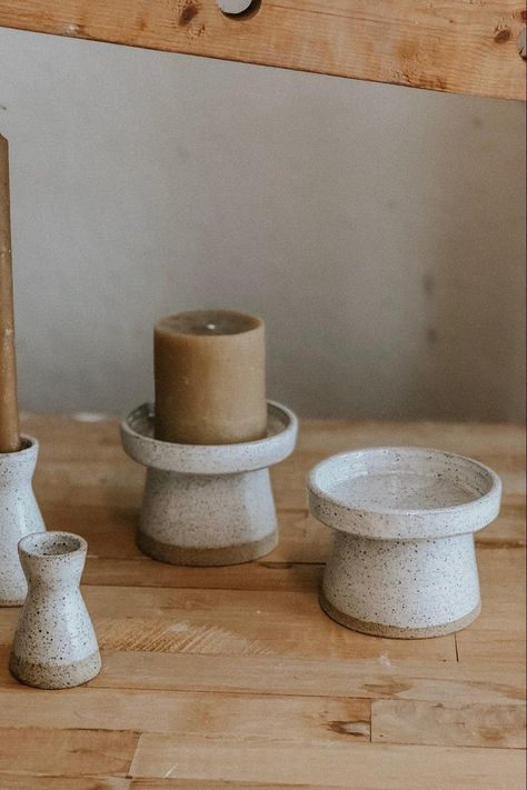 Pilar Candle Holders, Pilar Candles, Small Plant Stand, Large Pillar Candles, Pottery Candle Holder, Clay Candle, Pottery Candle, Ceramic Candle Holders, Pottery Crafts