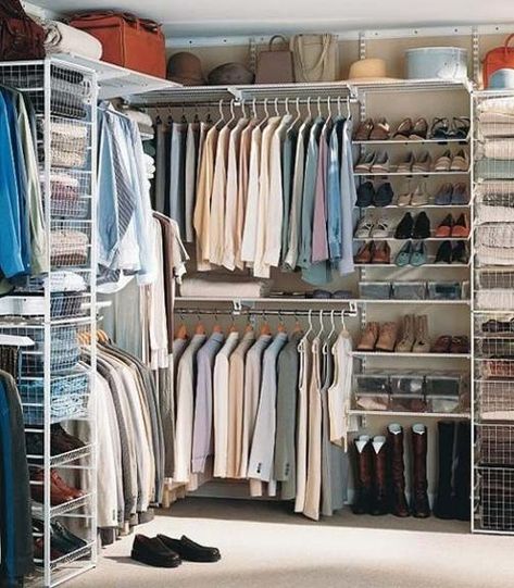 There are so many reasons to get rid of some of your clothes Ikea Algot Closet, Algot Ikea, Ikea Algot, Closet Ikea, Organizar Closet, Closet Planning, Organized Closet, Bedroom Closet Storage, Ikea Closet