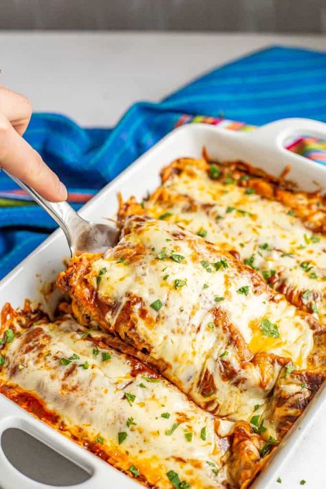 Sweet Potato Black Bean Enchiladas, Enchiladas Rojas, Sweet Potato Black Bean, Authentic Mexican Recipes, Black Bean Enchiladas, Vegetarian Enchiladas, Bean Enchiladas, Sweet Potato Black Beans, Pozole