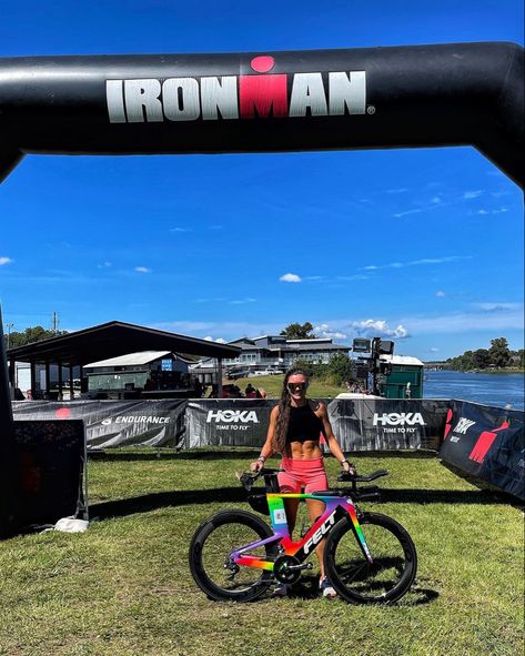 Repost @amandakenny87 - I’m racked and ready to race! 🙌 Ironman 70.3 Augusta is happening, my 3rd time racing this 70.3 in Augusta and my 13th Ironman event 🏅Send some prayers and good luck my way if you can! 🙏🍀 #ironman703augusta #703augusta #halfironman Ironman 70.3, Ironman Race, Ironman Triathlon Training, Iron Man Race, Half Ironman, 5k Race, Iron Woman, Sporty Girl, Ready To Race