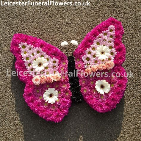 Angel Flower Arrangements, Butterfly Flower Arrangement, Flowers Bucket, Baby Shower Fishing, Casket Sprays, Colourful Flowers, Flower Bucket, Flowers Arrangements, Flower Spray