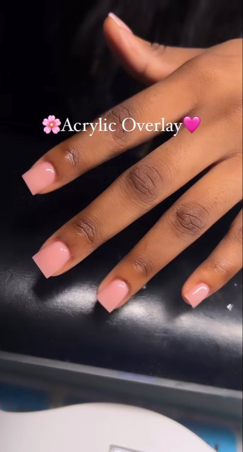 Simple Acrylic Nails No Design, Simple School Nails Short, Nail Polish Ideas Natural Nails, Regular Acrylic Nails Short, Short Classic Acrylic Nails, Baby Pink Nails Black Women, Natural Nails Color Ideas, Fall Color Short Nails, Short Natural Color Nails