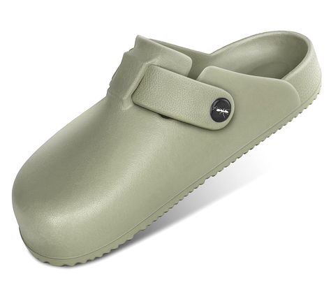 PRICES MAY VARY. Fit Better--EVA Clogs with adjustable instep straps to embrace wide or narrow feet; Comfortable--Lightweight with Cushioned heel,comfortable for walking; Slip on&off--Step into them,make you feet rest and live in them; Occassions--keeping cool but with full protection coverage,nicely to wear in house,gardening works or having a walk; Non Slippery--Abrasive sole ground construction makes it slip resistant, Shoes For Rain, Croc Clogs, Nurse Clogs, Scrub Shoes, House Gardening, Medical Shoes, Boston Clogs, Nursing Clogs, Shoe Wishlist