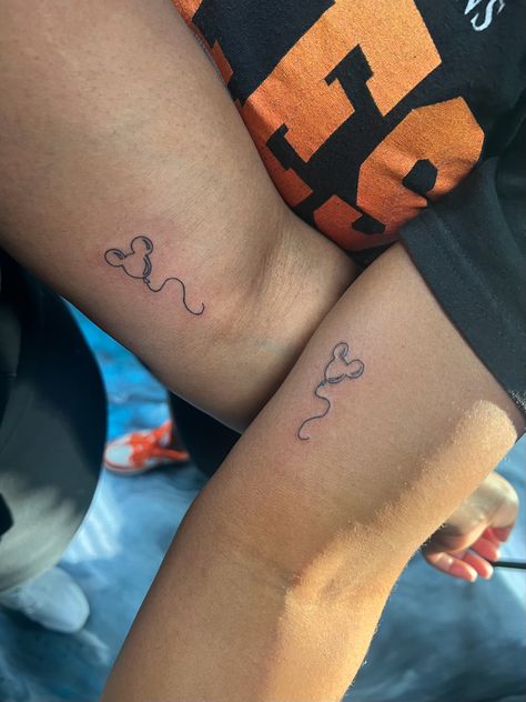 Matching small Disney Tattoos with my bestie💕. Disney Adults! Friendship Disney Tattoos, Funny Cousin Tattoos, Disney Tattoos Small Matching, Sister Tattoos For 2 Disney, Disney Friend Tattoos, Mom And Daughter Disney Tattoos, Disney Matching Tattoos Friends, Sister Tattoos Disney, Sister Disney Tattoos