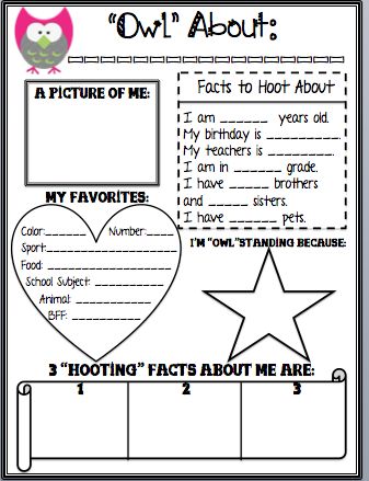 "Owl" About Me Posters Great Way to get to know your kiddos with these Owl All About Me Posters.  5 Different posters  Little color added to save on ink and to allow your students to really personalize and decorate it.  Great item to hang up for Open House.  Follow me on TPT for more fun and exciting products and FREEBIES! Rockstar School Theme, Owl About Me, About Me Poster, All About Me Poster, Stars Classroom, Owl Theme Classroom, Owl Classroom, Star Theme, First Week Of School